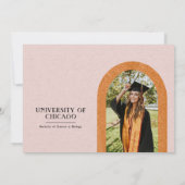 Modern Arch Photo Afstuderen Kaart (Achterkant)