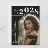 Modern Arch Photo Afstuderen Zwart Kaart (Voorkant)