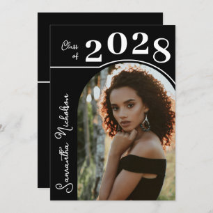 Modern Arch Photo Afstuderen Zwart Kaart