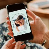 Modern Arch Photo Destination Mint Wedding Save The Date