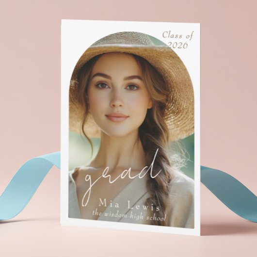 Modern Arch Photo Graduation Aankondiging