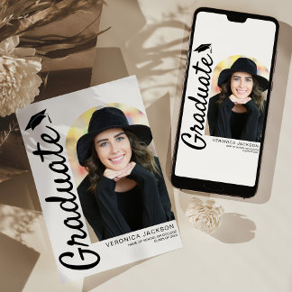 Modern Arch Photo Graduation Aankondiging