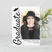 Modern Arch Photo Graduation Aankondiging (Staand voorkant)