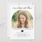 Modern Arch Photo Graduation Party Invitation (Dos)