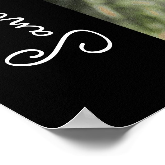 Modern Arch Photo Graduation Party Zwart Poster (Hoek)