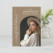 Modern Arch Photo High School Afstuderen Aankondiging (Staand voorkant)