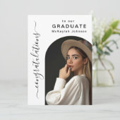 Modern Arch Photo High School Afstuderen Aankondiging (Staand voorkant)