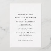 Modern Arch Photo Wedding Folie Uitnodiging (Achterkant)