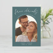 Modern Arch Photo Wedding Save The Date (Staand voorkant)