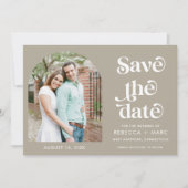 Modern Arch Photo Wedding Save the Date (Voorkant)
