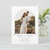 Modern Arch Photo Wedding Save The Date (Staand voorkant)