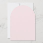 Modern Arch Pink Bow Bruids Douche Uitnodiging (Achterkant)