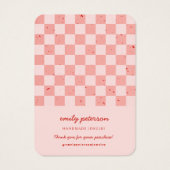 Modern Arch Roze Rode Sieraden Kaart (Achterkant)