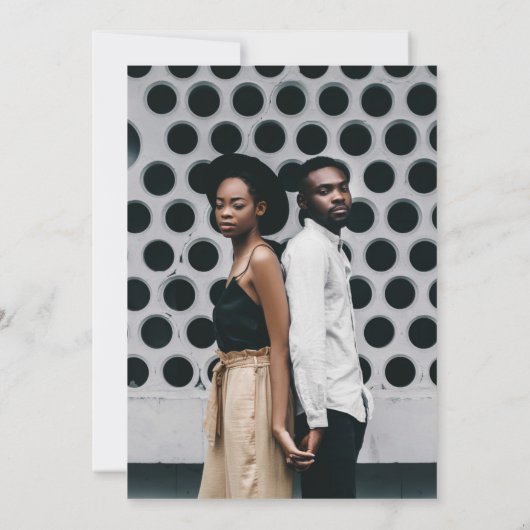 Modern Arch Two Photo Wedding Kaart (Achterkant)