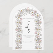 Modern Arch Wedding Invitation | Stylish Aesthetic (Devant / Derrière)