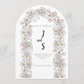 Modern Arch Wedding Invitation | Stylish Aesthetic Kaart (Voorkant)
