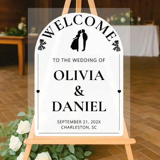 Modern Arch Wedding Welcome Layout