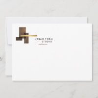 Modern Architect Logo Flat Notitiekaart