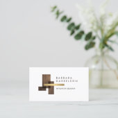 Modern architecturaal interieurontwerp Logo Visitekaartje (Staand voorkant)