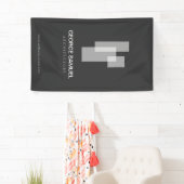 Modern Architectural Blocks Logo Wit/Grijs Spandoek (Insitu)
