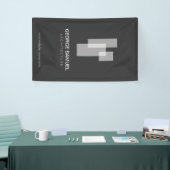 Modern Architectural Blocks Logo Wit/Grijs Spandoek (Beurs)