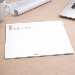 Modern Architecturale Blokken Logo Minimalistisch Notitieblok