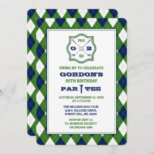 Modern Argyle Pattern Golf Elke dag Kaart