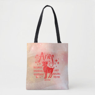 Modern Aries Zodiac Horoscope Personaliseert zich Draagtas