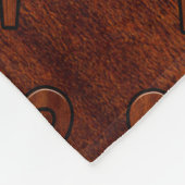 Modern Aries Zodiac Symbool in Mahogany als gedruk Fleece Deken (Hoek)