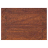 Modern Aries Zodiac Symbool in Mahogany als gedruk Tafelkleed (Voorkant (Horizontaal))