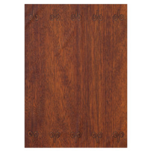 Modern Aries Zodiac Symbool in Mahogany als gedruk Tafelkleed