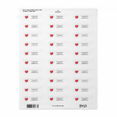 Modern Arrow & Heart Valentijnse  Party Invitation Etiket (Full Sheet)