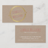 MODERN ARROW LOGO gold folie rustieke hand geteken Visitekaartje (Voorkant / Achterkant)