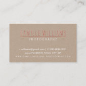 MODERN ARROW LOGO gold folie rustieke hand geteken Visitekaartje (Achterkant)