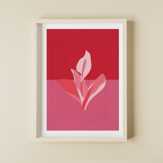Modern Art Calla Lily Roze Poster