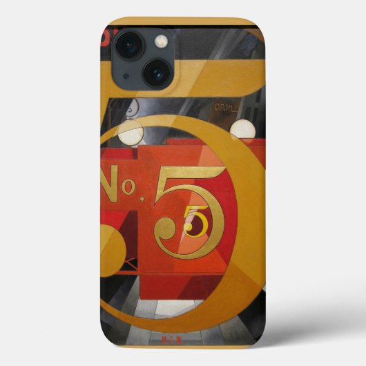 Modern Art Cubist Demuth Figuur 5 in Gold Case-Mate iPhone Case (Achterkant)