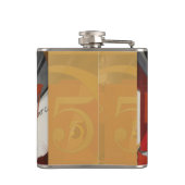 Modern Art Cubist Demuth Figuur 5 in Gold Heupfles (Achterkant)