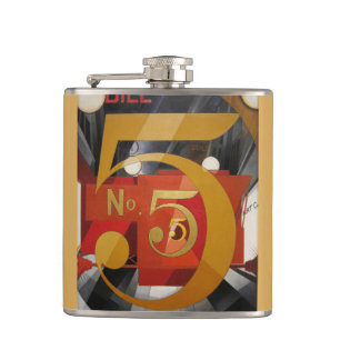 Modern Art Cubist Demuth Figuur 5 in Gold Heupfles