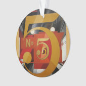 Modern Art Cubist Demuth Figuur 5 in Gold Ornament (voorkant)