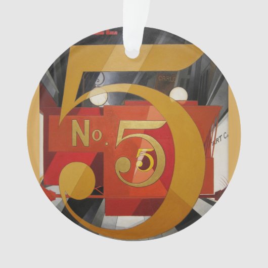 Modern Art Cubist Demuth Figuur 5 in Gold Ornament (voorkant)