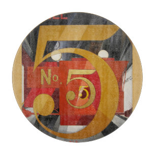 Modern Art Cubist Demuth Figuur 5 in Gold Snijplank