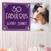 Modern Art Deco 50 and Fabulous Birthday Spandoek