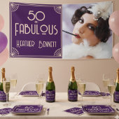 Modern Art Deco 50 and Fabulous Birthday Spandoek