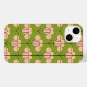 Modern Art Deco Bloemenpatroon - Roze Bloemen Case-Mate iPhone Case (Achterkant (horizontaal))