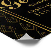 Modern art deco Gents rec-bord Poster (Hoek)