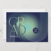 Modern Art Deco Geometric Afstuderen Navy ID906 (Voorkant)