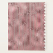 Modern Art Deco Glam Roos Personaliseer naamplanne Planner (Achterkant)