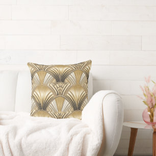 Modern Art Deco goud ivoor Kussen