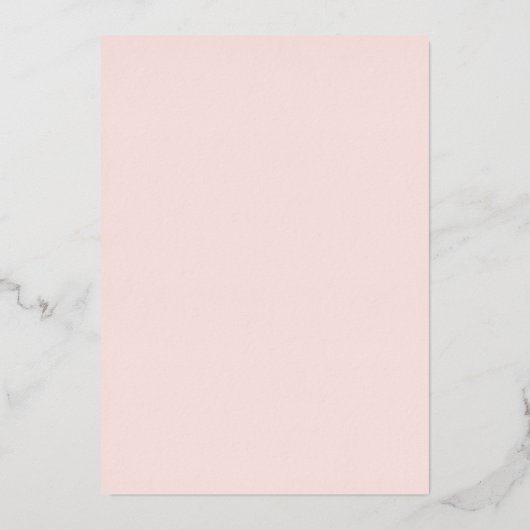 Modern Art Deco Wedding Blush en Roos Gold Folie Uitnodiging (Achterkant)