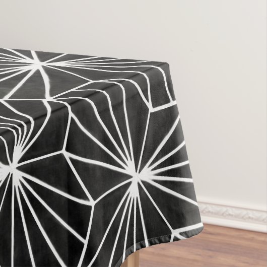 Modern Art Deco Zwart Wit Geometrisch patroon Tafelkleed (Voorbeeld)